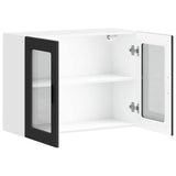 Kitchen Wall Cabinet with Glass Door Porto Black 854088