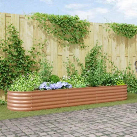 Garden Raised Bed Brown 320 x 80 x 44 cm Steel 42011331