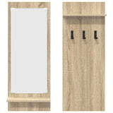 Wall-Mounted Coat Rack with Shelf Sonoma Oak 70 x 10 x 90 cm 874525
