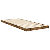 Floor Bed Frame Smoked Oak 100 x 200 cm Engineered Wood 893552