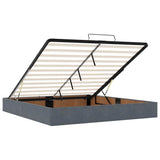 Ottoman Bed Frame No Mattress Dark Grey Super King Velvet 3311004