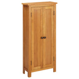 Storage Cabinet Light Oak Solid Oak Wood, MDF Veneer Medium 329926