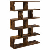 Wall Shelf Smoked Oak 70 x 20 x 100 cm Engineered Wood 8012152