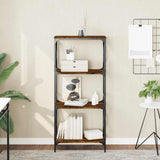 Bookcase 4-Tier Smoked Oak 59x35x132 cm Engineered Wood 837619