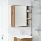 Bathroom Mirror Cabinet Artisan Oak 62.5x20.5x64 cm Engineered Wood 856178