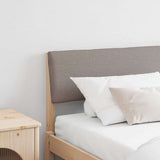 Upholstered Headboard Taupe 180 cm Solid Pine Wood 879107