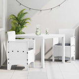 Garden Dining Set 3 pcs White Polypropylene 3378685