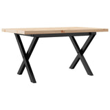 Coffee Table X-Frame 80x50x40.5 cm Solid Wood Pine and Steel 3282750