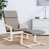 Footstool Taupe 51x41x40 cm Fabric 351068