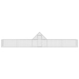 Chicken Coop 10x2x2 m Galvanised Steel 144563