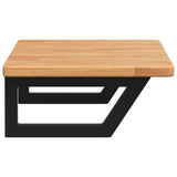 Basin Shelf Wall Mounted Steel and Solid Wood Oak 3302339