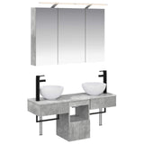 Bathroom Cabinet Set 4 pcs Concrete Grey 100 x 14.5 x 70 cm 3406258