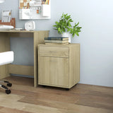 Storage Cabinet Sonoma oak Engineered wood Medium Rollable 808443