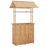 Bar Set Natural Bamboo Bamboo, Woven Banana Leaves, Galvanized Steel 341741