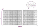 Gabion with 3.5 mm Wire and 5x10 cm Mesh 650x10x200 cm 3462583