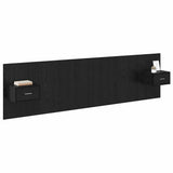 Headboard with Cabinet 3 pcs Black Oak Engineered Wood 3416189
