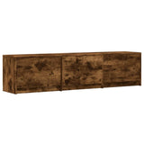TV Cabinet with LED Smoked Oak 165 x 34 x 40 cm Engineered Wood 8006561