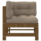 Corner Sofa Honey Brown Solid pine wood Medium Modular 825684