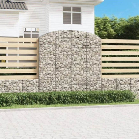 Arched Gabion Basket 200x50x200/220 cm Galvanised Iron 153480