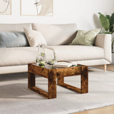 Coffee Table with Infinity LED Smoked Oak 50x53x30 cm 847627
