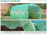 Polytunnel Greenhouse with Windows and Door, Walk in Greenhouse for Garden, Backyard T3398P310873