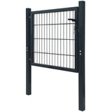 2D Fence Gate Anthracite Grey 106 x 130 cm 141740
