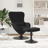 Egg Chair with Footstool Black 63 x 73 x 90 cm Velvet 42002750