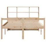 Bookcase Bed without Mattress 120x190 cm Small Double Solid Wood Pine 3322004