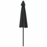 312500 Balcony Parasol with Aluminium Pole Black 270x144x222 cm Half