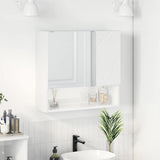 Mirror Cabinet High Gloss White 59 x 17 x 55 cm Engineered Wood 883368