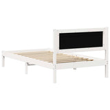 Bed Frame Light Grey 100 x 200 cm Solid Pine Wood 878213