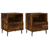Bedside Cabinets 2 pcs Smoked Oak 40x35x47.5 cm Engineered Wood 827479