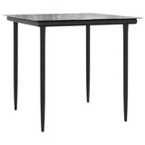 5 Piece Garden Dining Set with Cushions Grey Poly Rattan 3212863