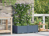 Garden Planter 2 pcs LiGht Grey 80 x 40 x 143 cm PP 42002884