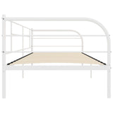 ZNTS 284672 DayBed Frame without Mattress White Metal 90x200 cm