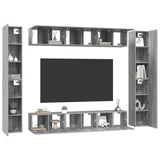 10 Piece TV Cabinet Set Grey Sonoma Engineered Wood 3120249