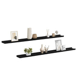 Wall Shelves 2 pcs Black 115x9x3 cm 326666