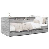 Daybed with Drawers without Mattress Grey Sonoma 90x190 cm Single 3280858