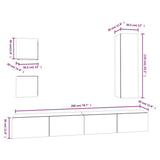 5 Piece TV Cabinet Set Grey Sonoma Engineered Wood 3114452