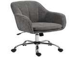 Velvet-Feel Office Chair - Grey T3398P424990