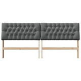 Upholstered Headboard Dark Grey 200 cm Solid Pine Wood 879320