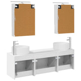 Bathroom Cabinet Set 5 pcs White Engineered Wood 3406559