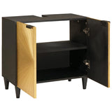 Sink cabinet Black and Gold 62 x 33 x 58 cm Solid Mango Wood 4017847