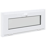 Tilt Basement Window RISOR 95 x 45 cm PVC and Clear Plain Glass 42047803