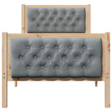 Bed Frame with Headboard Light Grey 80 x 200 cm Fabric 878429