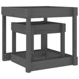 Sand Tables 2 pcs Grey Solid Wood Pine 825053