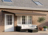 Retractable Awning Taupe 4 x 2 m 100% Polyester and Aluminium 3425768