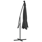 Cantilever Garden Parasol with LED Lights and Metal Pole 350 cm Anthracite 44525