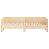 Pull-out Day Bed without Mattress Solid Wood Pine 2x cm 820262