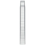 Arched Gabion Baskets 3 pcs 300x30x220/240 cm Galvanised Iron 3146630